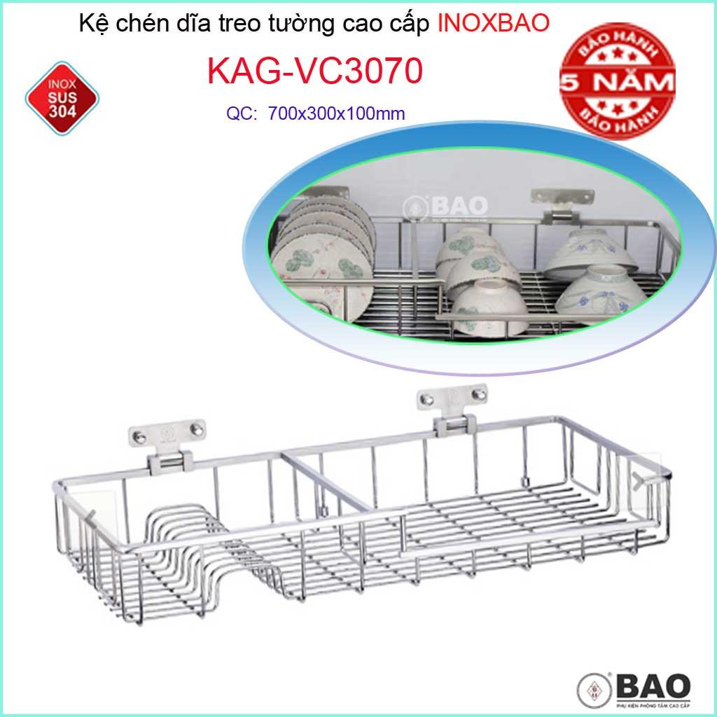 Kệ úp chén dĩa Inox Bảo KAG-VC3070