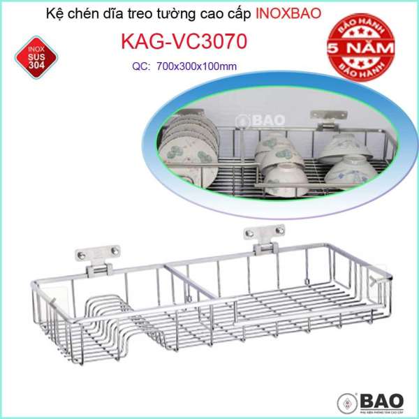 Kệ úp chén dĩa Inox Bảo KAG-VC3070