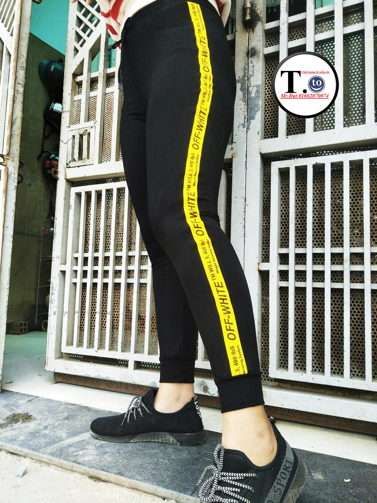[HCM][VIDEO + ẢNH THẬT]-Quần thun Nữ - Nam Jogger Baggy - legging (dây thời trang vàng đỏ trắng)