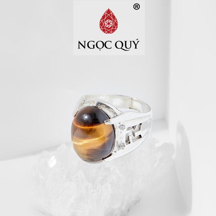 [HCM]Nhẫn bạc nam đá mắt hổ