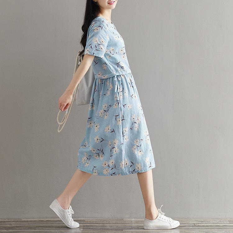 Váy bầu thô đũi xanh