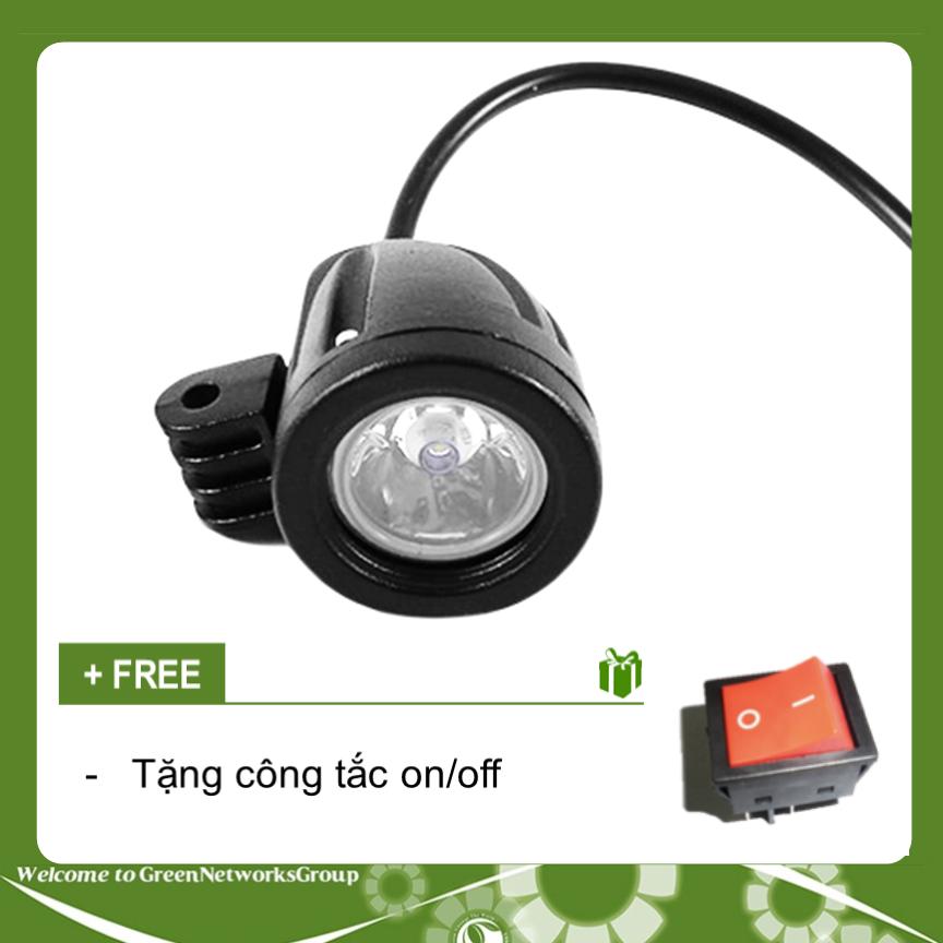 Đèn led trợ sáng L1 ánh sáng trắng dành xe máy GreenNetworks + Tặng công tắc