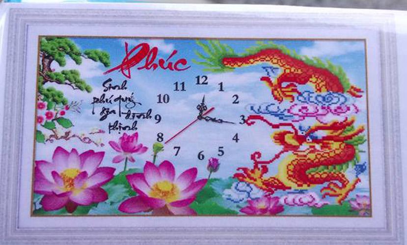 Tranh thêu chữ thập long phụng sum vầy YN2505-Siêu thị tranh thêu