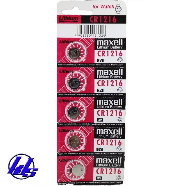 Pin CR1216 Maxell  Lithium 3V - Vỉ 5 viên