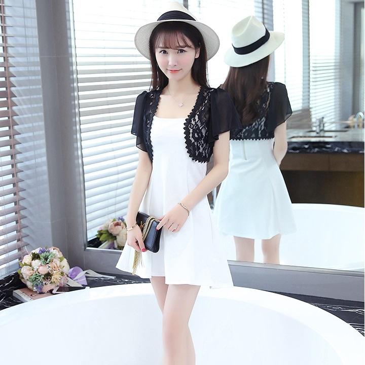 [HCM]Áo khoác ren tà ngắn 06 C107
