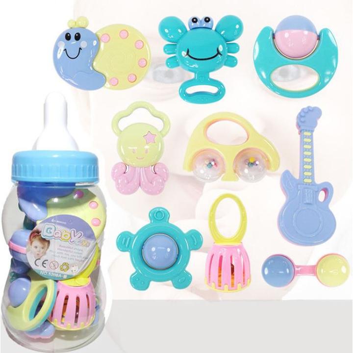BỘ ĐỒ CHƠI XÚC XẮC BÌNH BÚ 9 MÓN CHO BÉ
