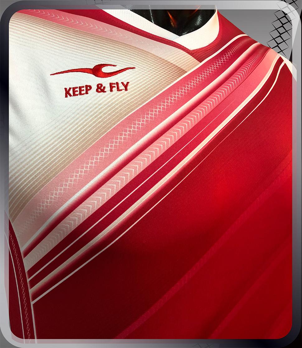 Bộ quần áo bóng đá cao cấp KEEP & FLY Fighting Đỏ