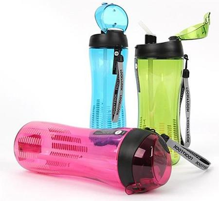 Bình nước thể thao tritan lock&lock 550ml (Màu xanh da trời, xanh lá cây, hồng)