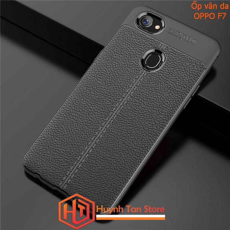 Ốp lưng oppo f7 _ ốp dẻo vân da siêu mỏng cho oppo f7 đen