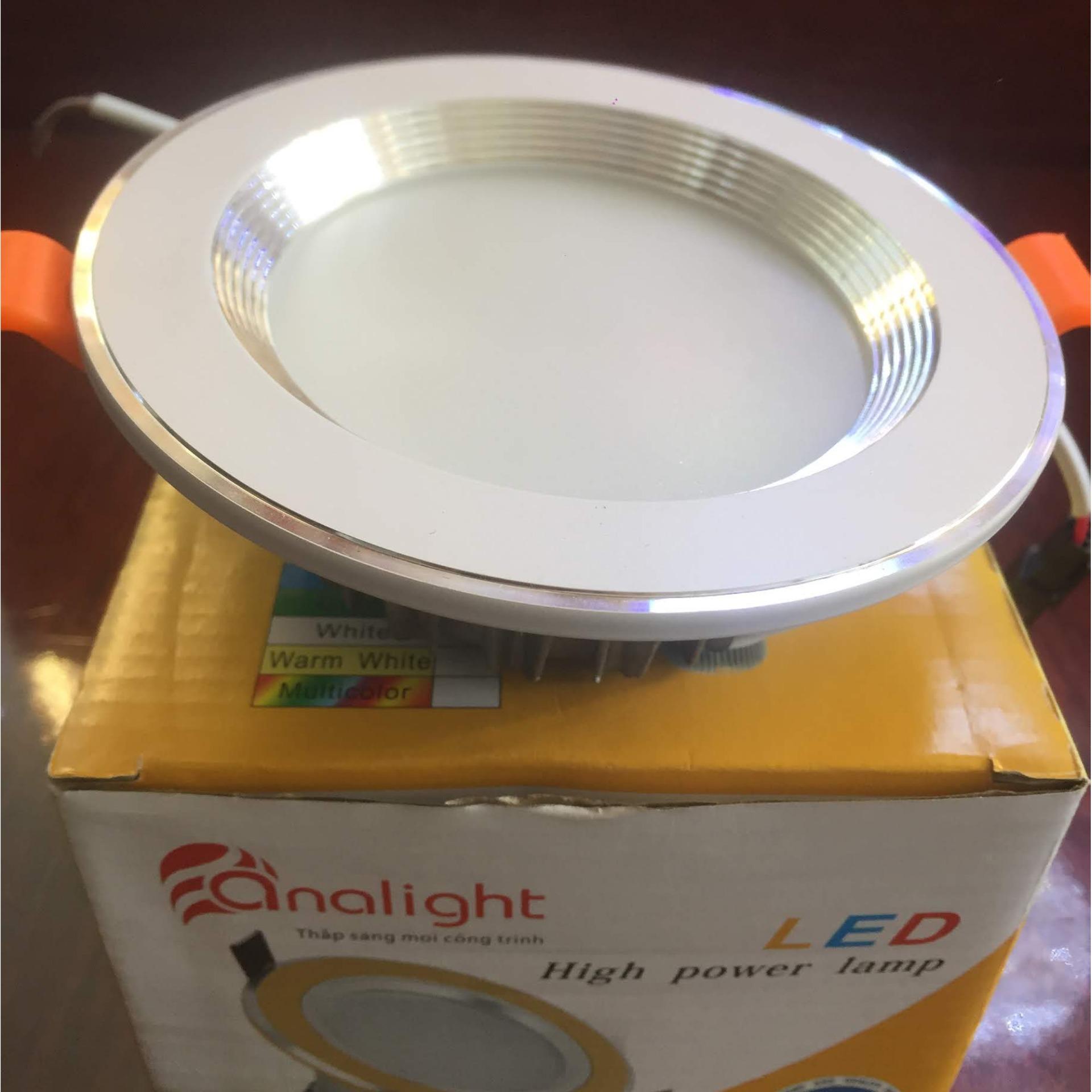 bộ 5 đèn led âm trần phi 90/ 7w 3 chế độ anh sáng trắng ánh sáng vàng