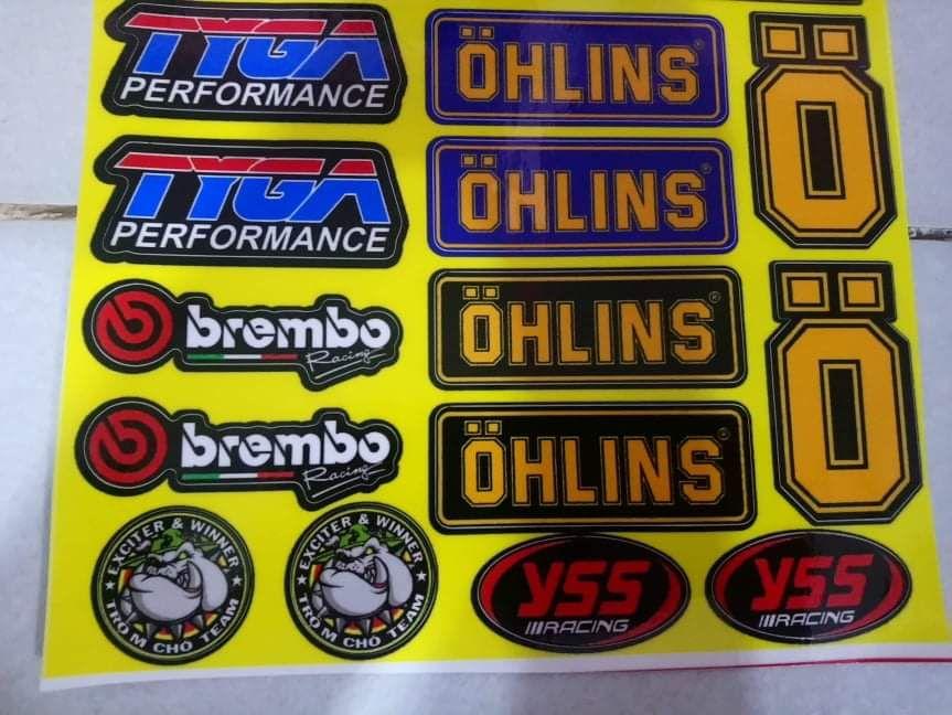 Tem tấm logo dán xe máy trọn bộ