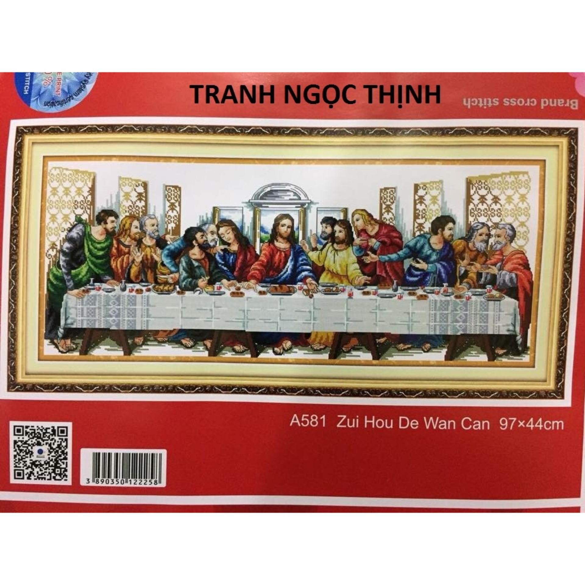 Tranh thêu chữ thập bàn tiệc ly A581-Bảo Ngọc