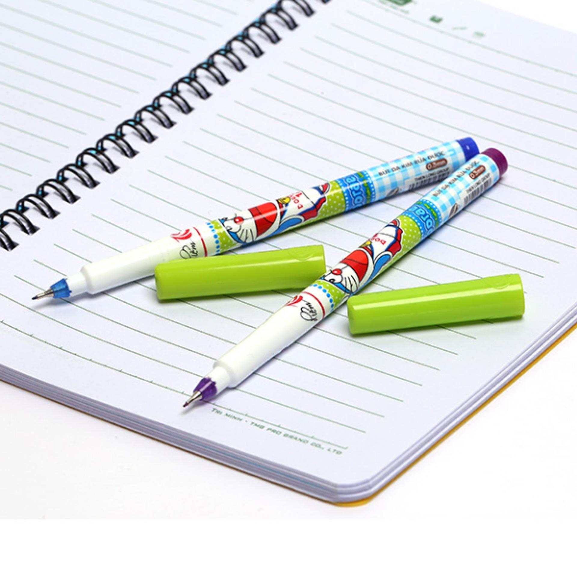 [HCM]HỘP 10 CÂY BÚT LÔNG KIM THIÊN LONG DOREMON FL-08 (NHIỀU MÀU)