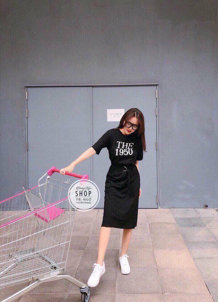 Đầm thun mặc được 2 kiểu d825