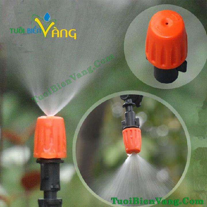 2 béc phun sương đơn cuối nối góc ống hơi 8mm có van áp