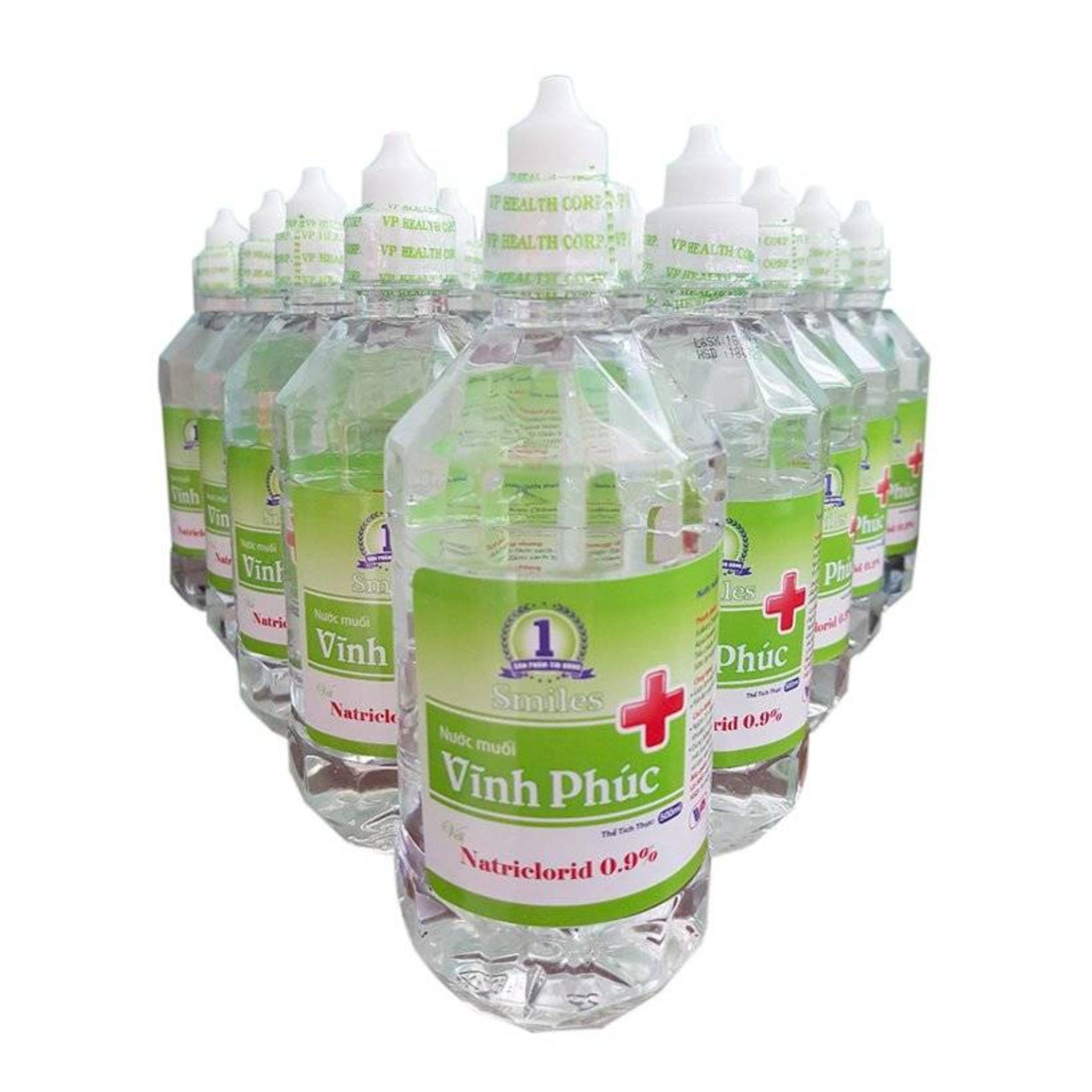 Nước muối Vĩnh Phúc Smiles Natriclorid 0.9% 1 lít