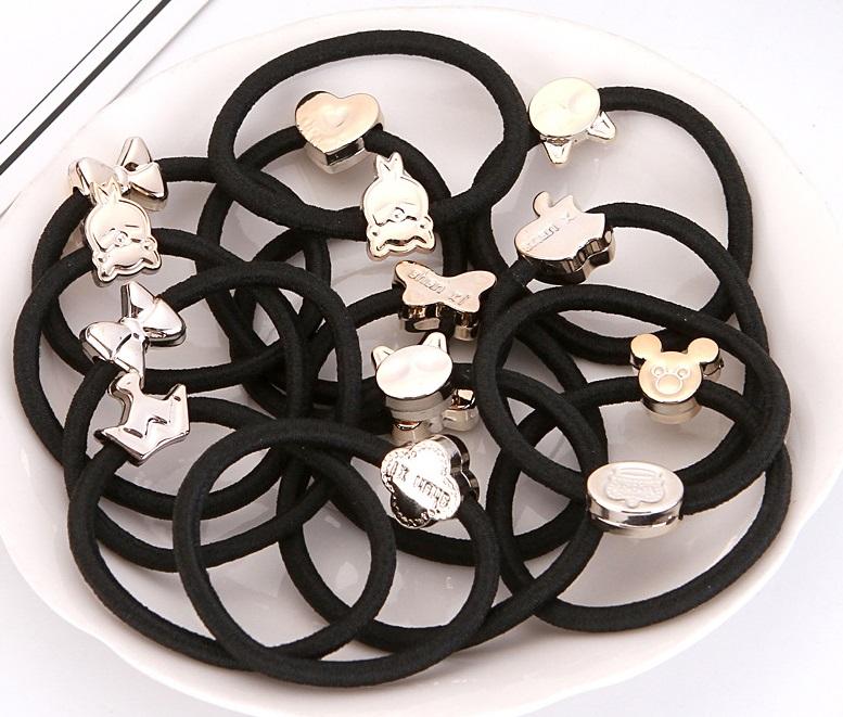 Combo 10-20-30 dây buộc tóc đính hình vàng
