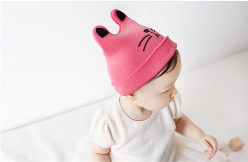 Soft and warm wool hat for 3 months-5 years old babies