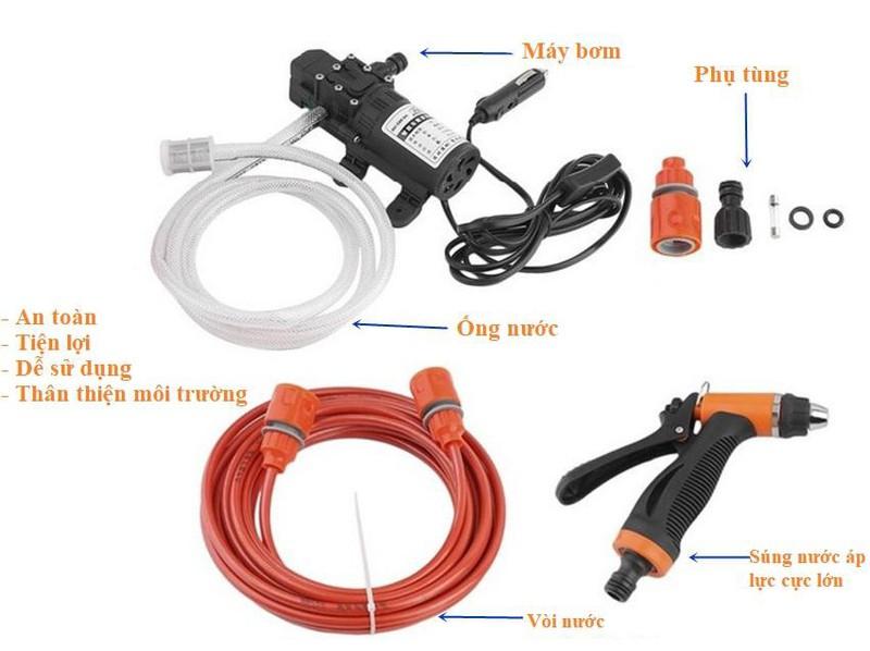 Bộ Máy bơm rửa xe tăng áp