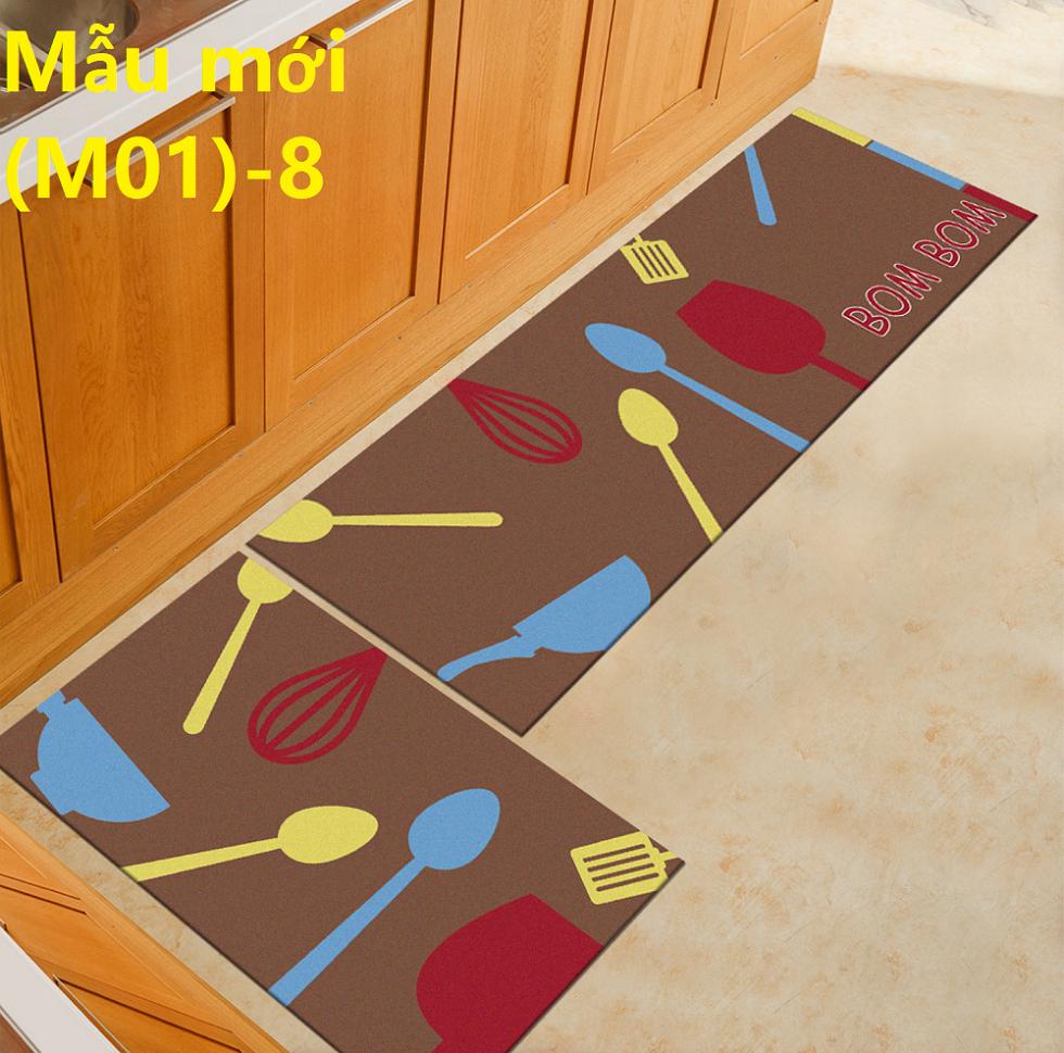 BỘ 2 THẢM LÓT SÀN BẾP MẪU MỚI (M01) 40X60CM VÀ 40X120CM