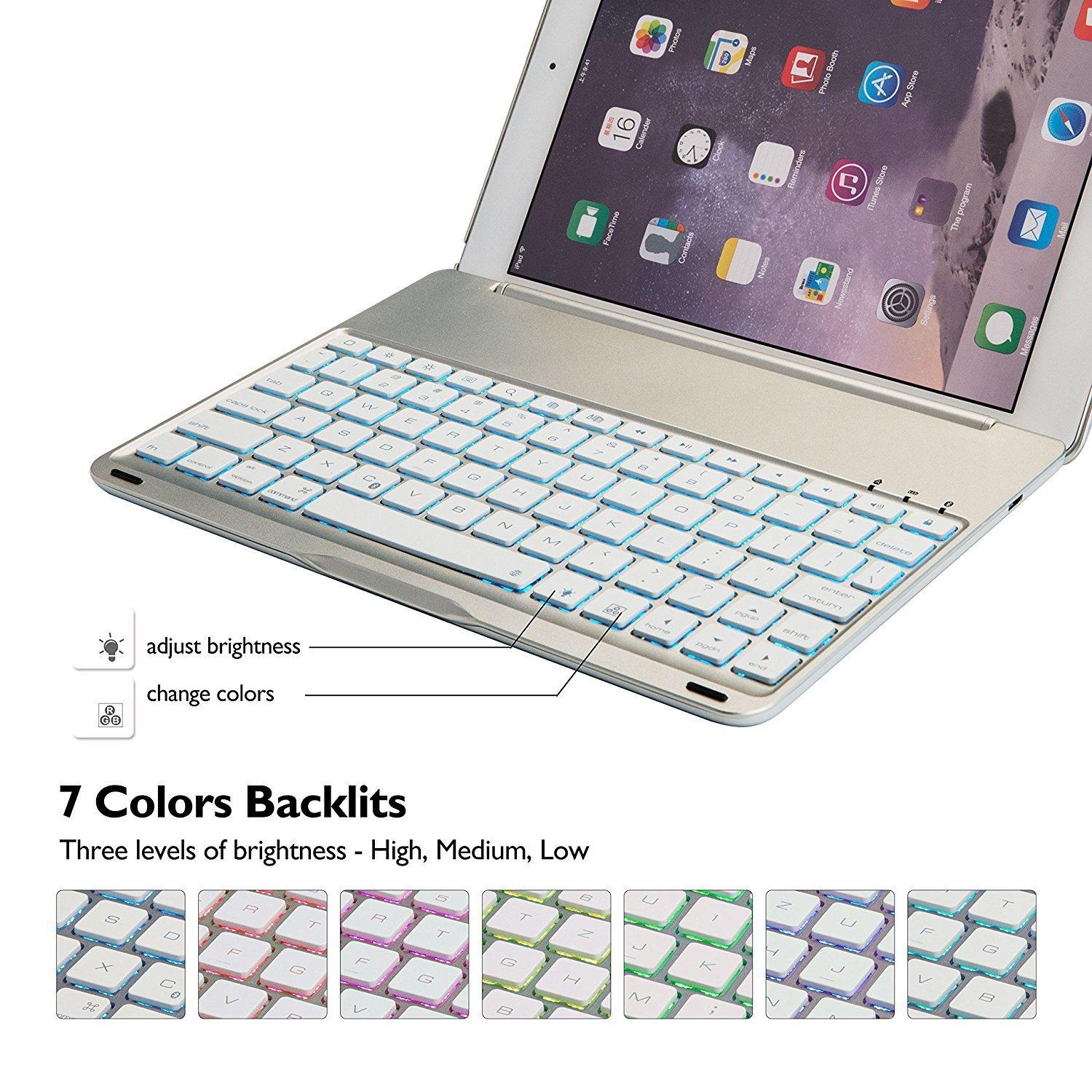 Bàn phím Bluetooth F8S+ kiêm ốp lưng cho iPad Air 2 - PKCB