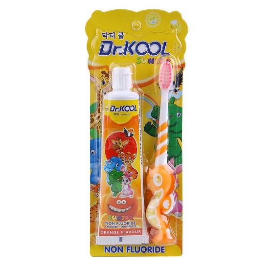 Kem đánh răng và bàn chải Dr Kool cam M062