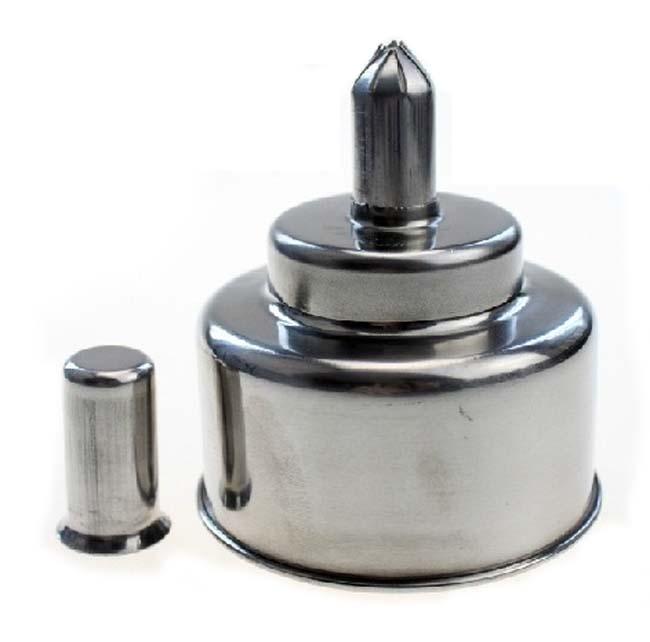 Đèn cồn bằng inox 200ml màu bạc