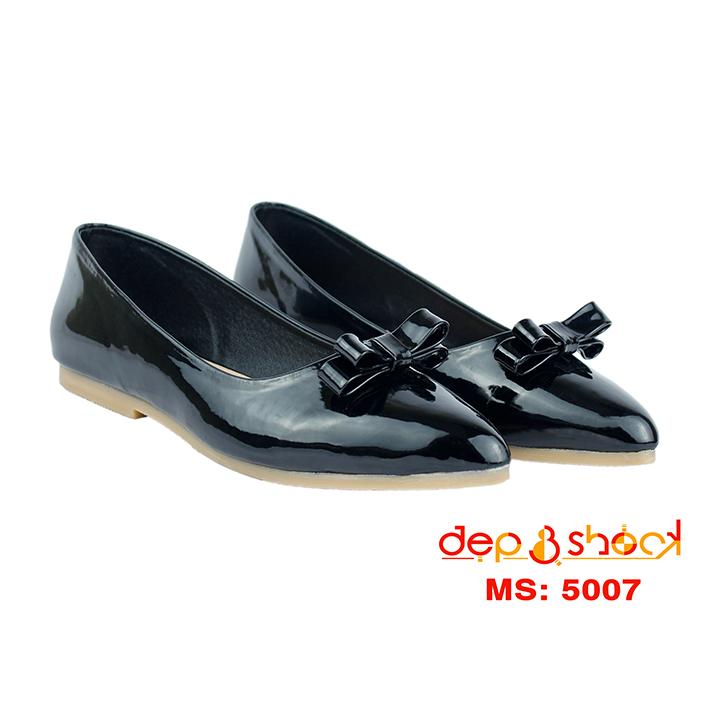 Giày búp bê nơ màu đen