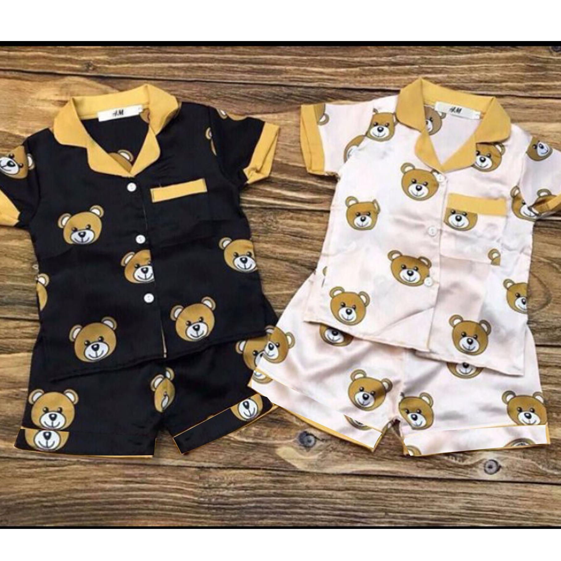 Bộ pijama lụa mềm bé trai , bé gái
