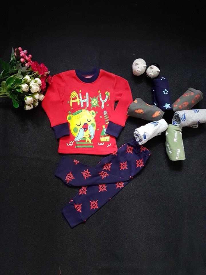 Bộ bozip thu đông cho bé Size 8-22kg