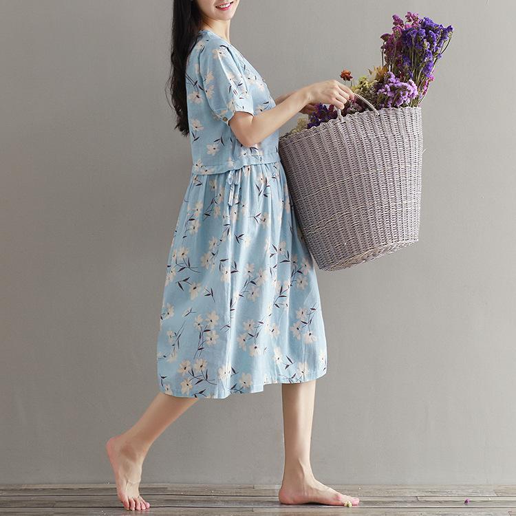 Váy bầu thô đũi xanh
