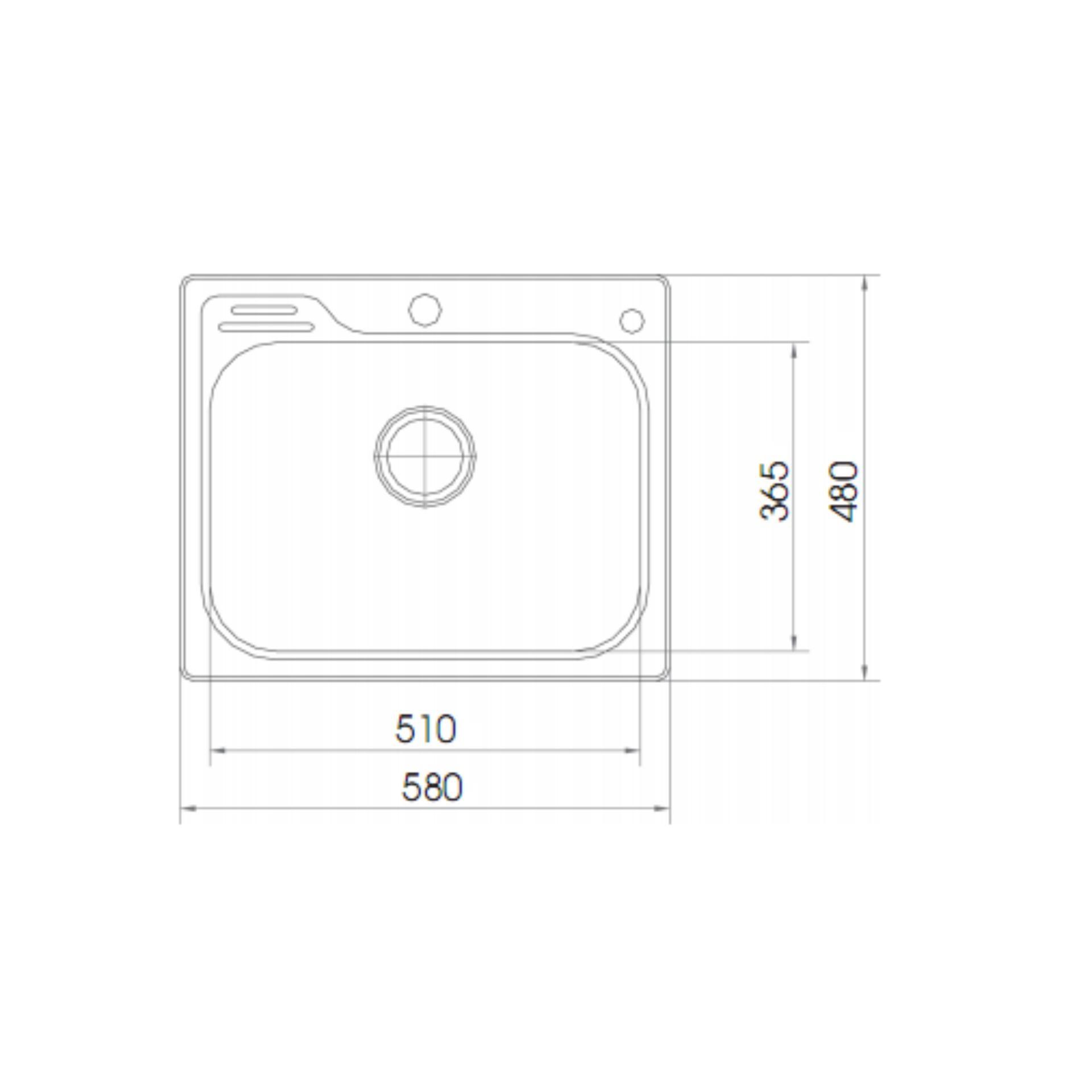 Bồn rửa chén vuông 1 hộc Moen Model: 22003R sử dụng inox SUS304 và có lớp xi mờ bền bỉ