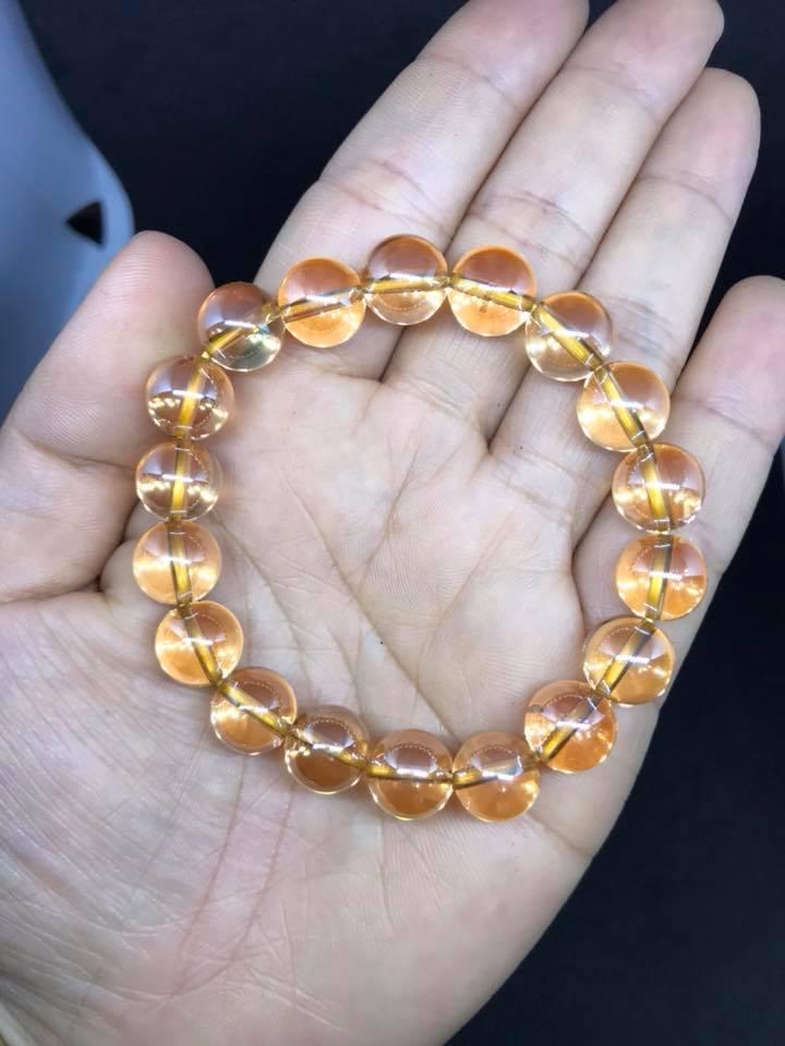[HCM]VÒNG TAY THẠCH ANH VÀNG 10LY ( VIP)