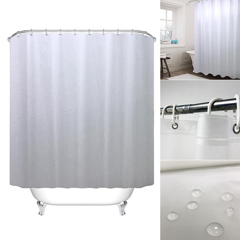 ABH Mildew Resistant Anti-Bacterial PEVA Shower Curtain 180 x 180cm with Rust Proof Grommets