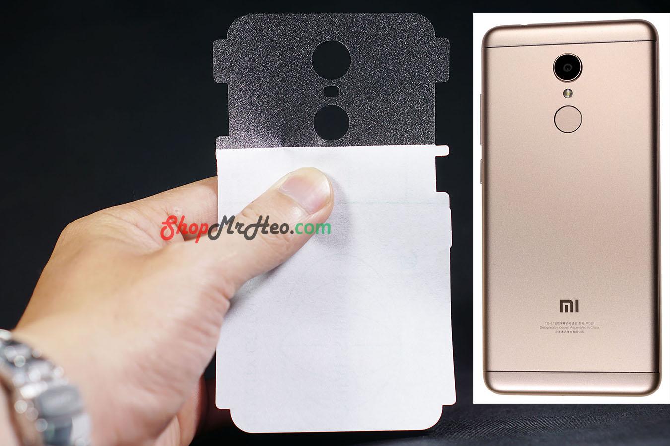 [HCM]Bộ 3 Skin Dán Mặt Lưng Vân 3D Xiaomi Redmi 5