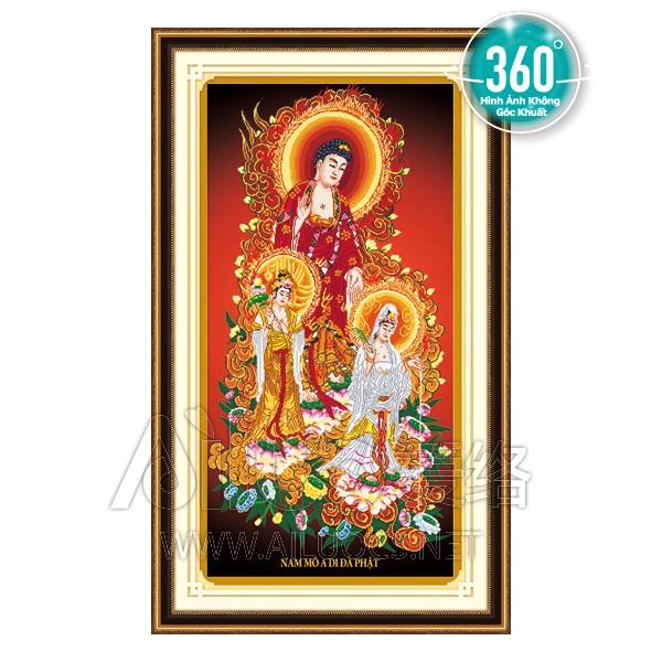 [HCM]Tranh đính đá tam thế phật 77203