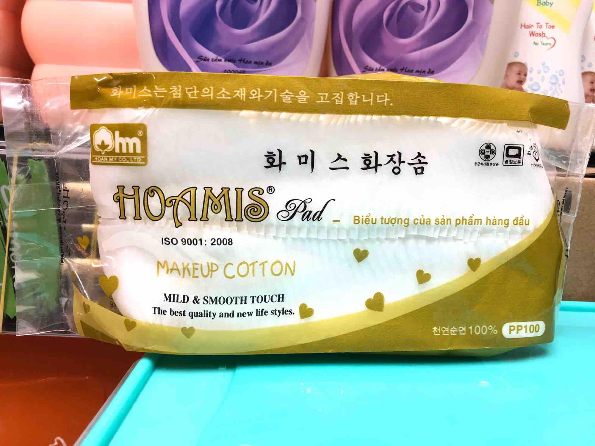 Bông tẩy trang Hoamis ( 100 miếng )