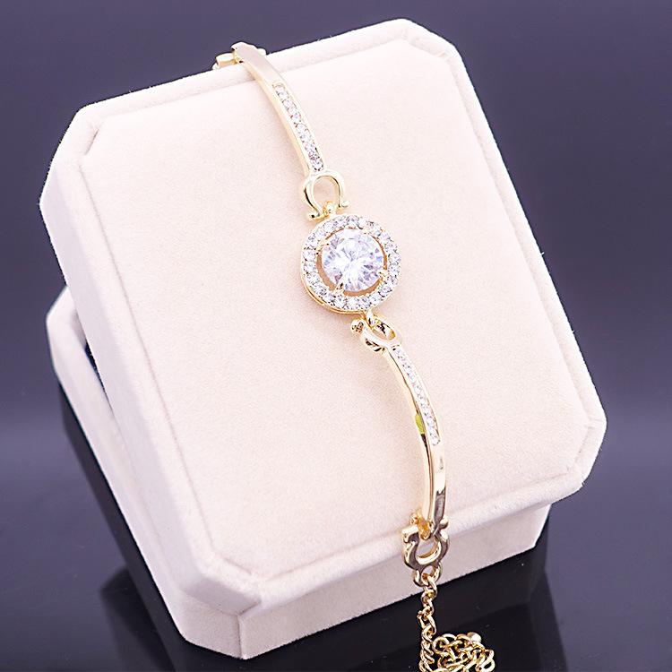 Lắc tay nữ bạc 925 Saphia đính đá pha lê cao cấp