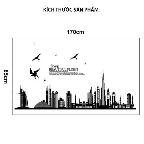Decal dán tường LOVE TO FlY Sticker Tranh Dán Tường - HPMJM7280- Decal dán tường trang trí phòng khách, trang trí quán cafe, trang trí shophouse