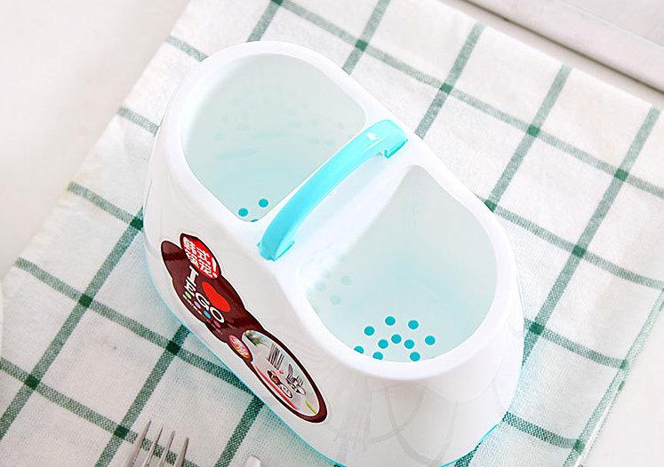 [HCM]Khay Đựng Muỗng Đũa 2 Ngăn Có Khe Thoát Nước