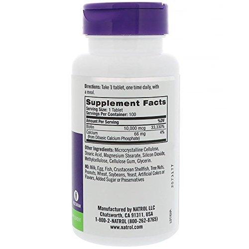 Viên uống mọc tóc Natrol 10000mcg(USA)