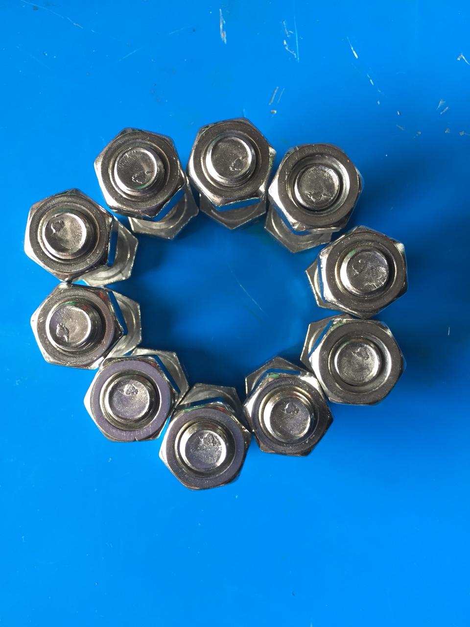 Bu lông inox, bộ 10 bu lông inox 10x50mm