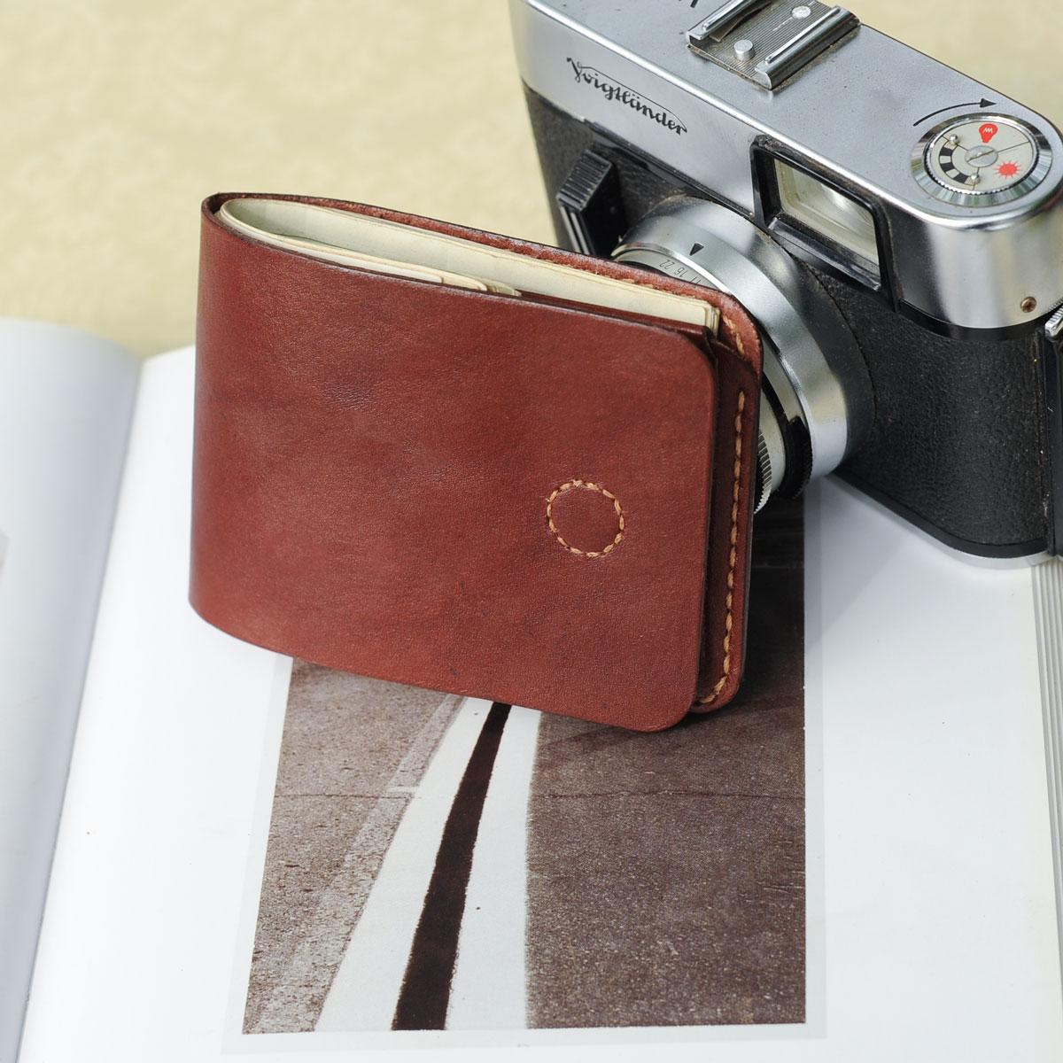 Ví sen mini thủ công - Đồ da Handmade - Da bò nhập khẩu VI701