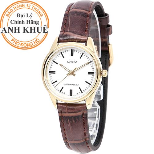 Đồng hồ nữ dây da Casio Anh Khuê LTP-V005GL-7AUDF