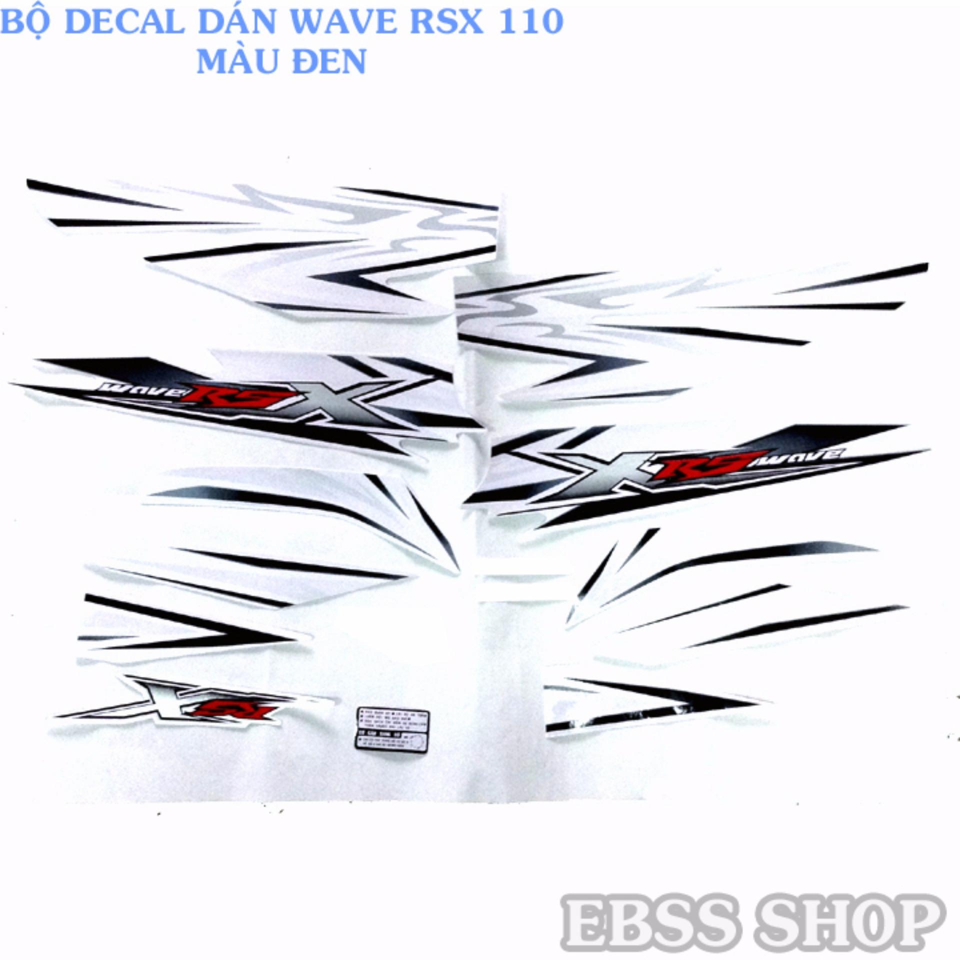 Bộ tem xe wave rsx 110 màu đen