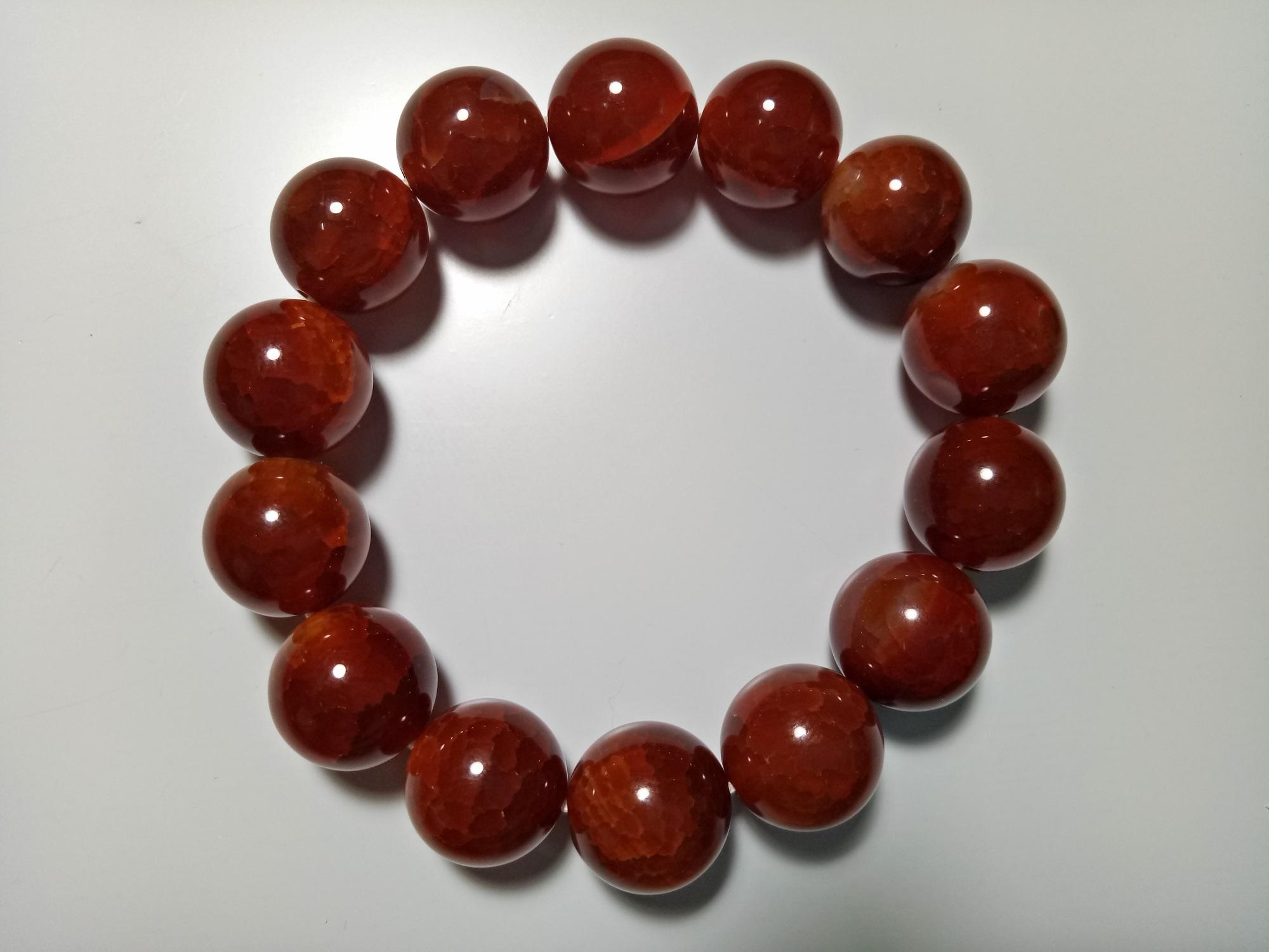 VÒNG TAY VẢY RỒNG ĐỎ (12 LI)