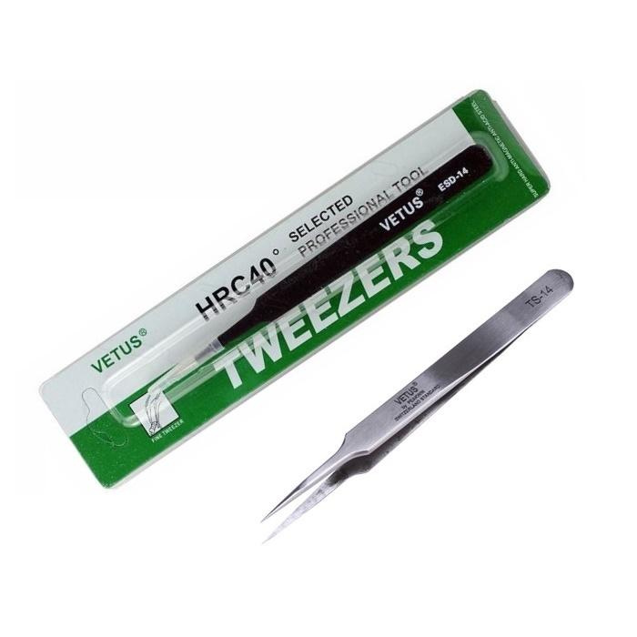 Combo  Nhíp Thẳng & Cong Tweezers VETUS
