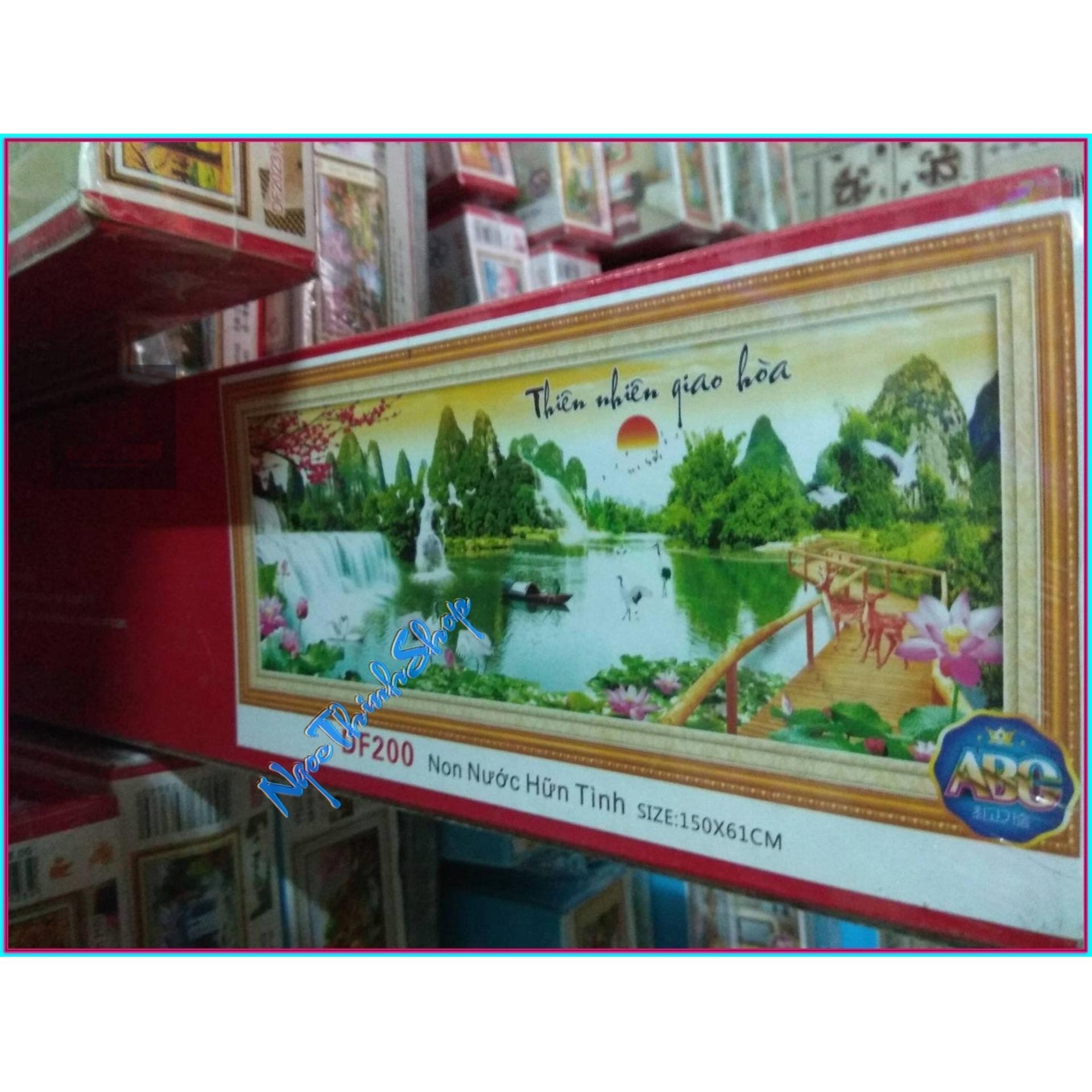 Tranh đính đá non nước hữu tình DF200