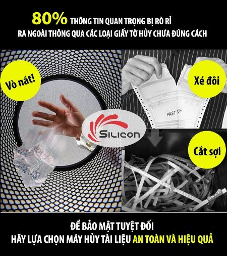 [HCM]Máy hủy tài liệu Silicon PS-812C