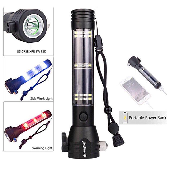 [HCM]Đèn pin 11 chức năng Solar Power Flashlight